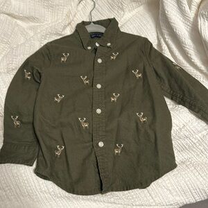 Janie and Jack boys deer button up